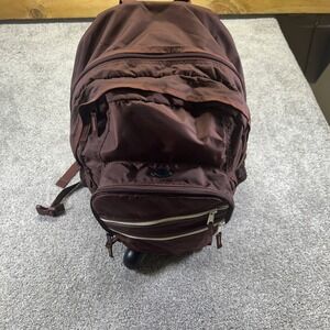 LL Bean Vintage Maroon 37L Deluxe Backpack IV Laptop Bag